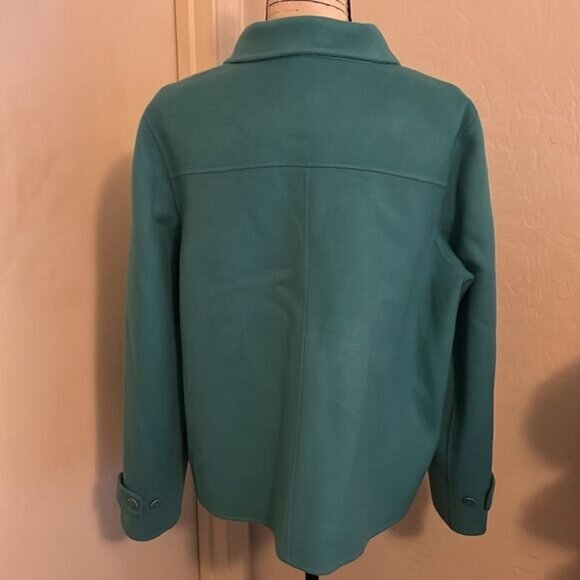 Talbots Blue Wool Blend Jacket Contemporary Business Casual Feminine Work - Picture 3 of 13